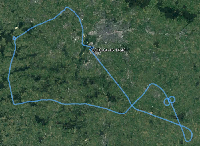 The navigation route