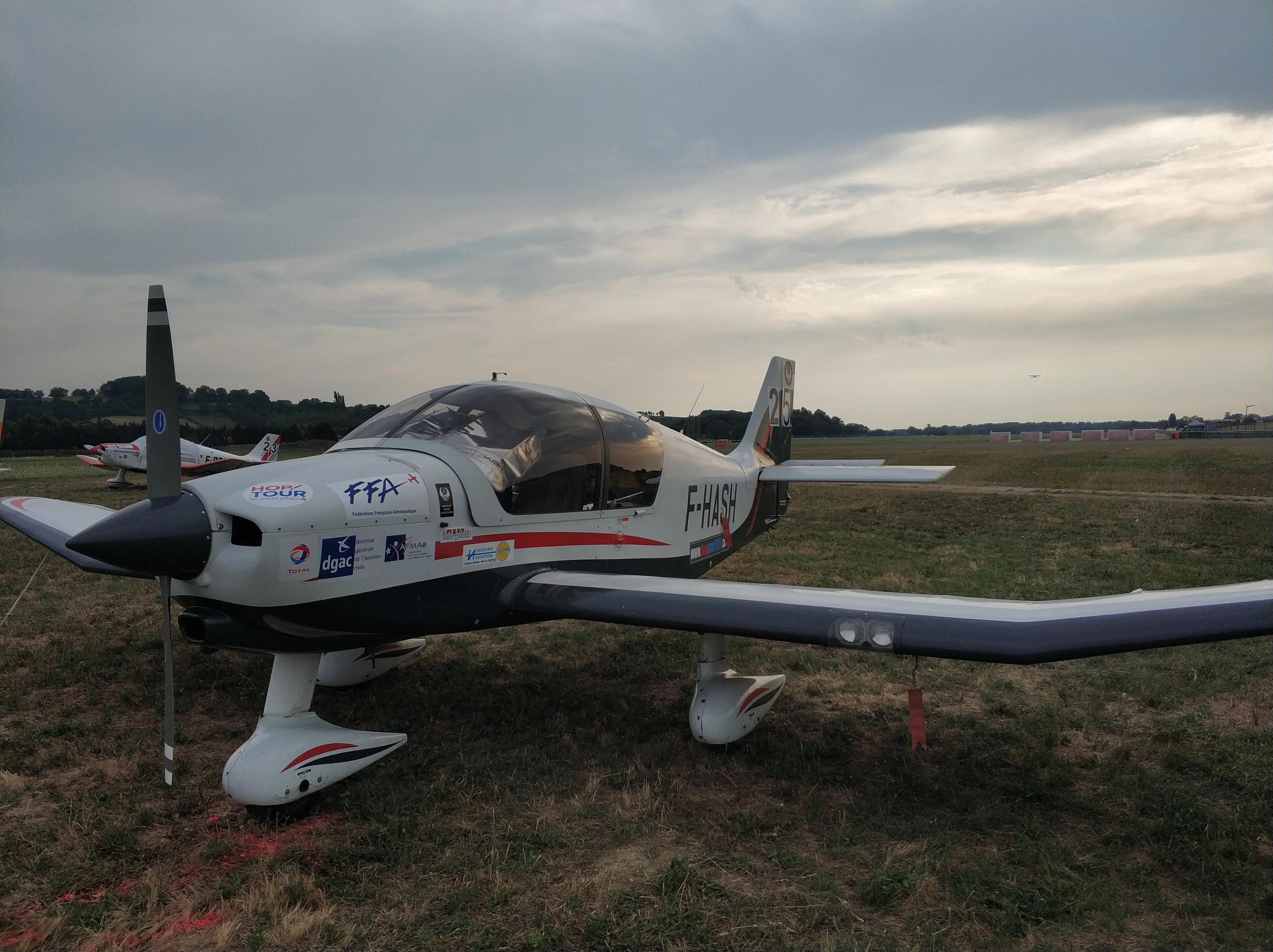 My airplane ready for the night