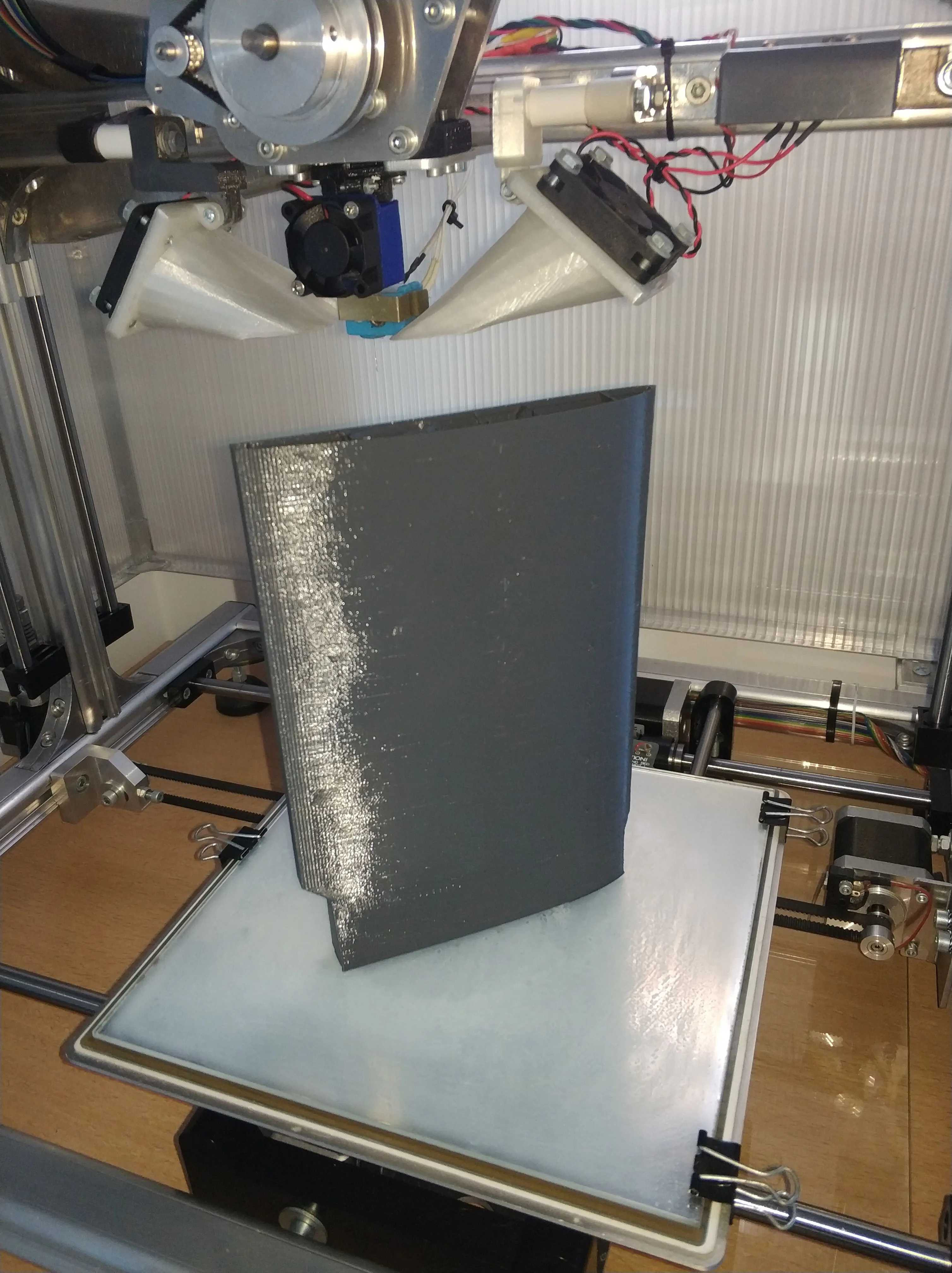 A wing half printed in 3D