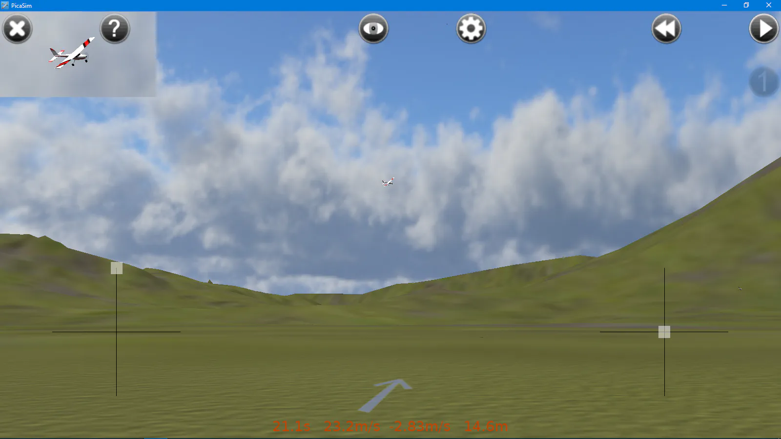 It's a 'hit' in the simulator...