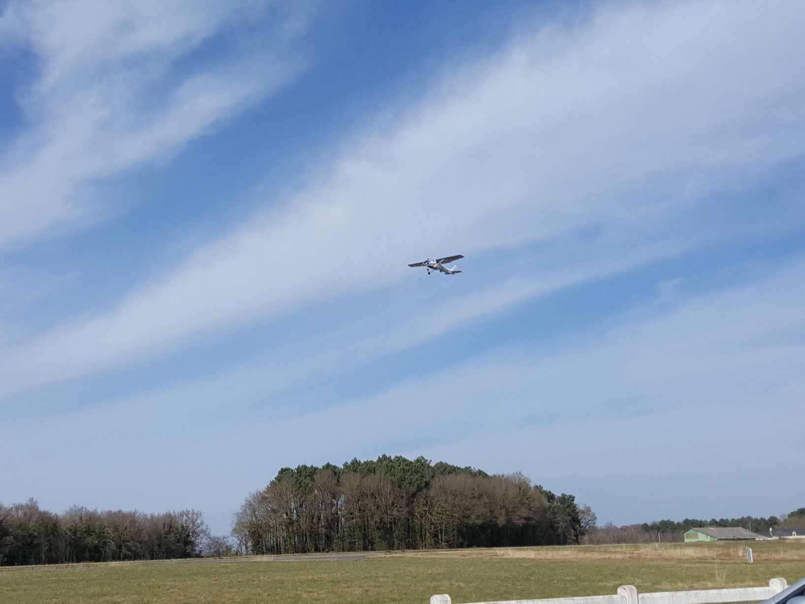 Above the runway Above the runway